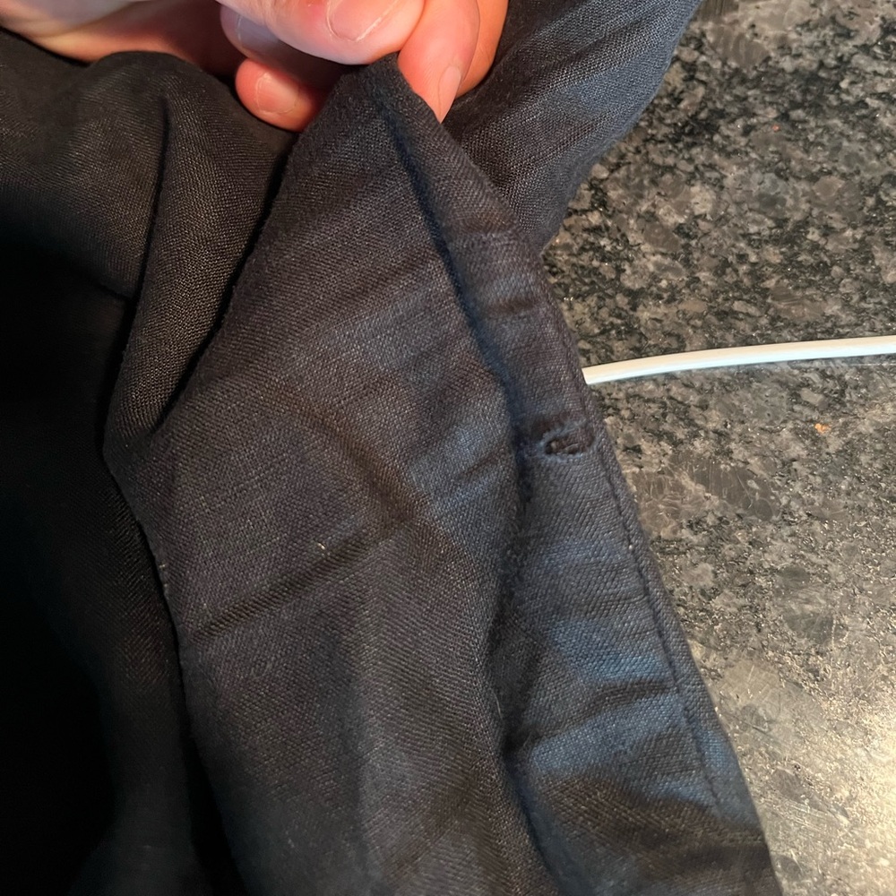 H&M Black Wide Leg Linen Pants - Picture 4 of 4